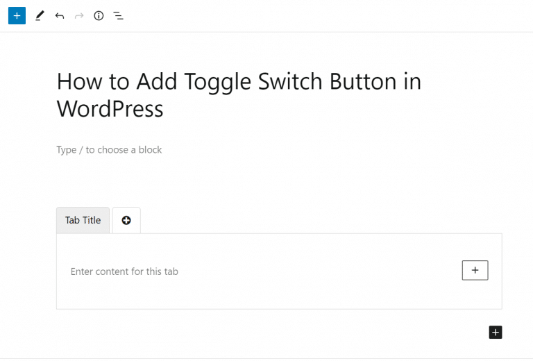 How to Add Toggle Switch Button in WordPress