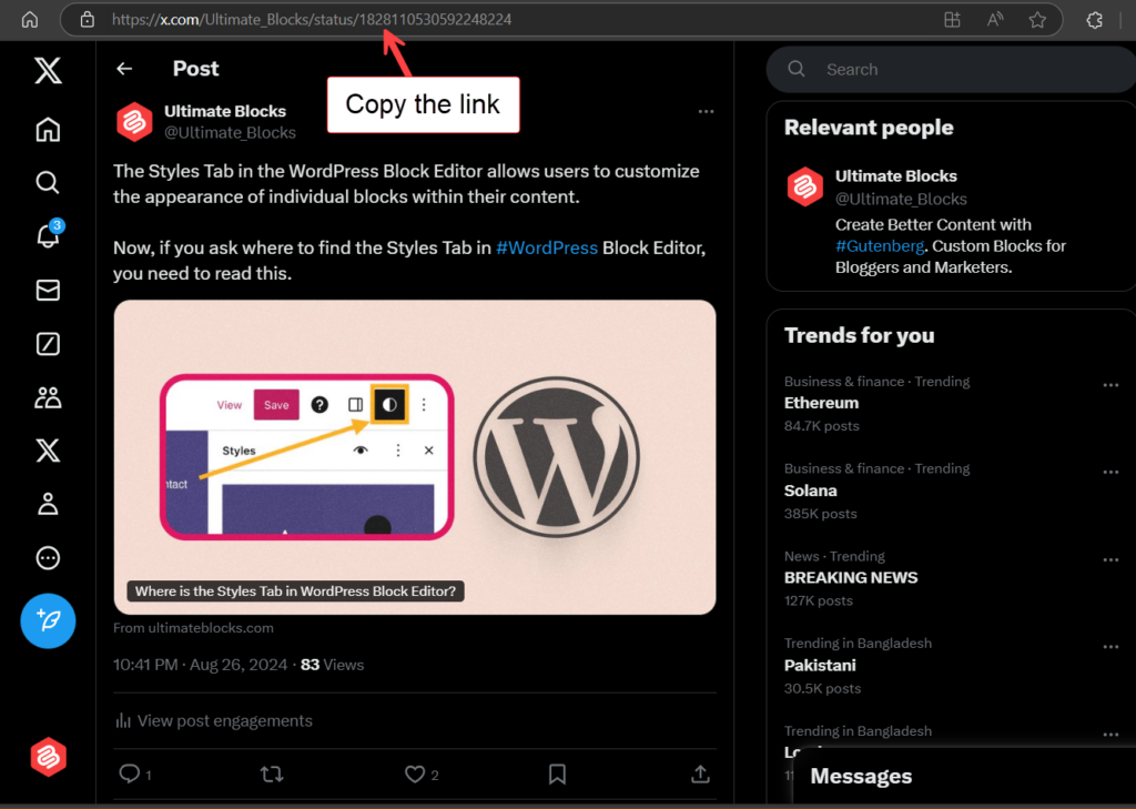 Twitter Post Block How To Embed A Tweet In WordPress (Easy Guide)