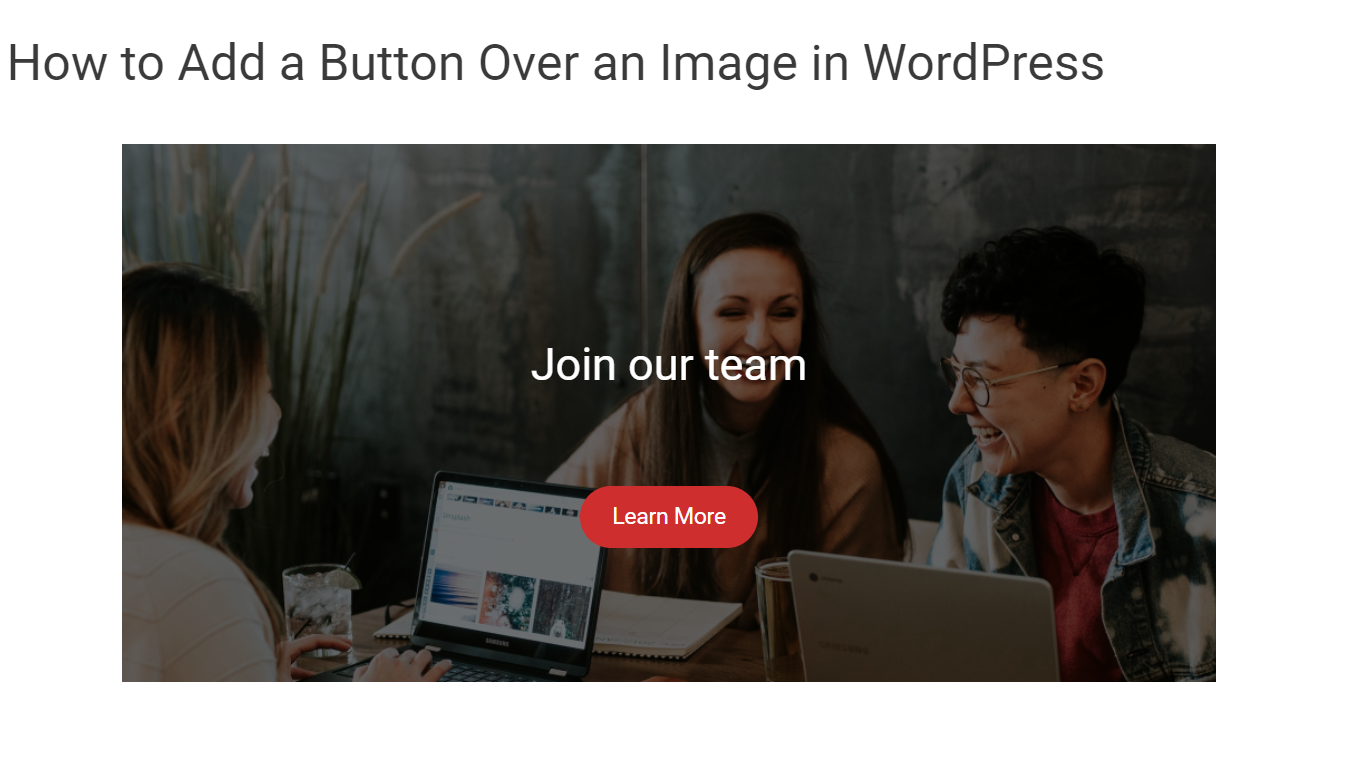 How to Add a Button Over an Image in WordPress