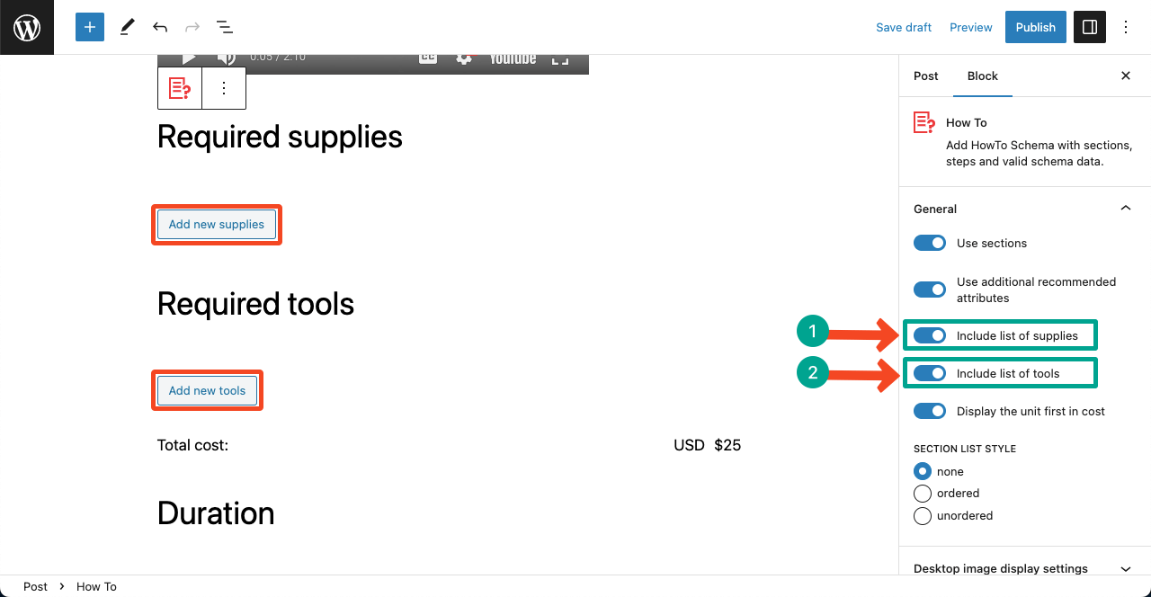Add Required Tools and Supplies