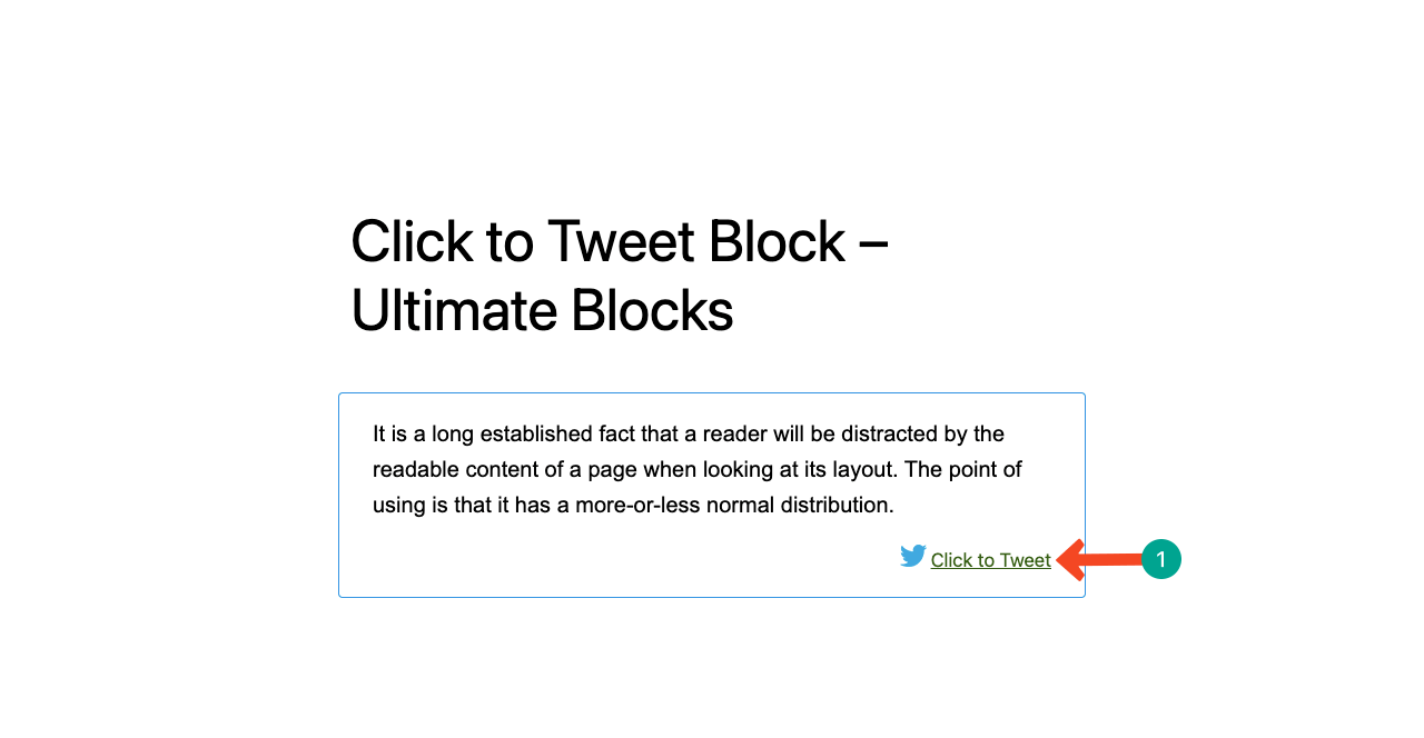Preview the Click to Tweet Block