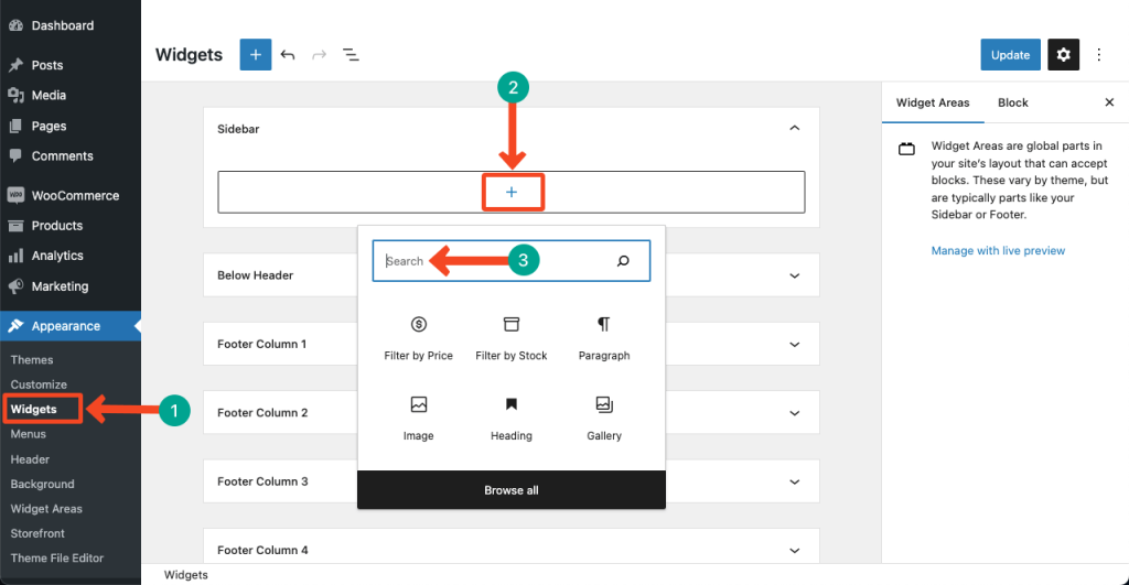 How to Add Sidebar to Shop Page