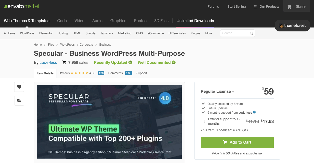 Specular WordPress Agency Theme