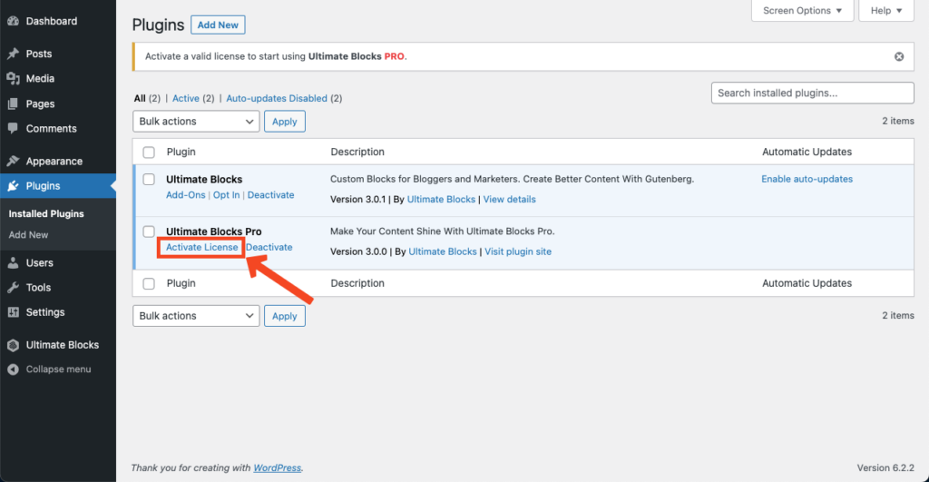 How to Install and Activate Ultimate Blocks Pro - Ultimate Blocks
