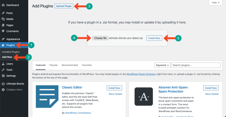 How to Install and Activate Ultimate Blocks Pro - Ultimate Blocks