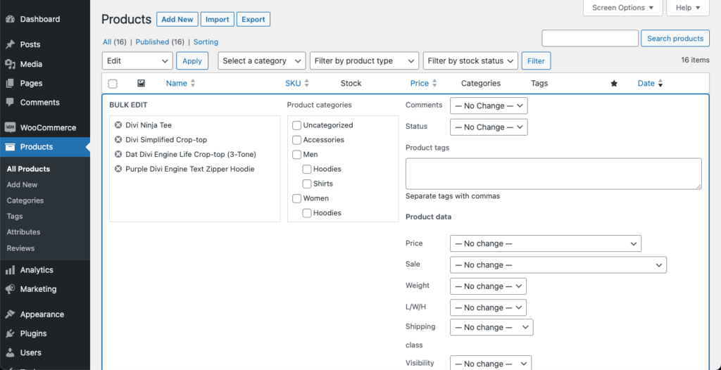 How to Bulk Edit Products in WooCommerce