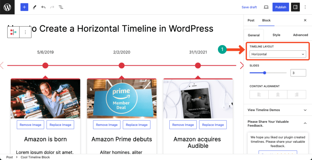 How to Create a Timeline in WordPress (Horizontal and Vertical)