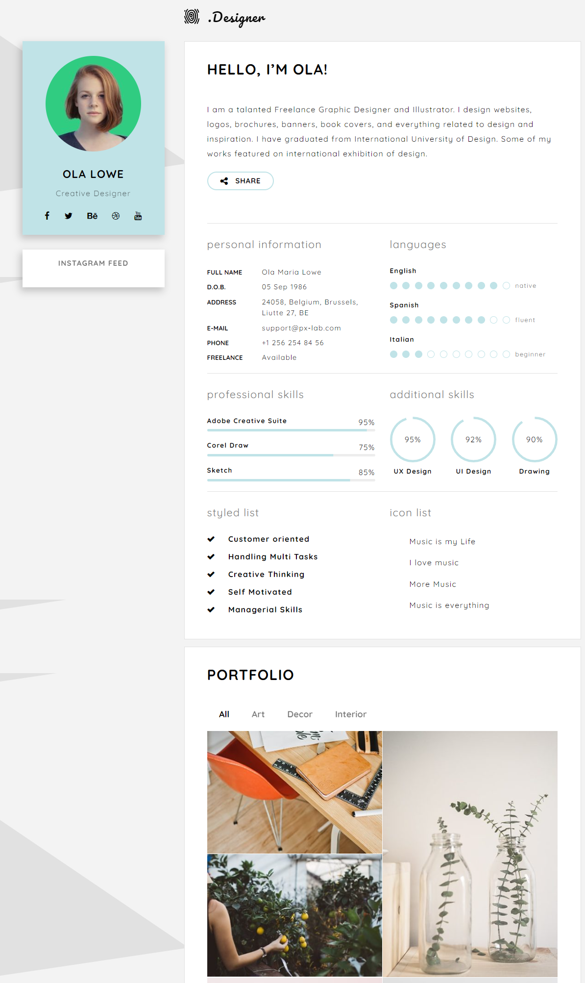 10 Best WordPress Resume Themes - Certy WordPress Resume Theme 1 
