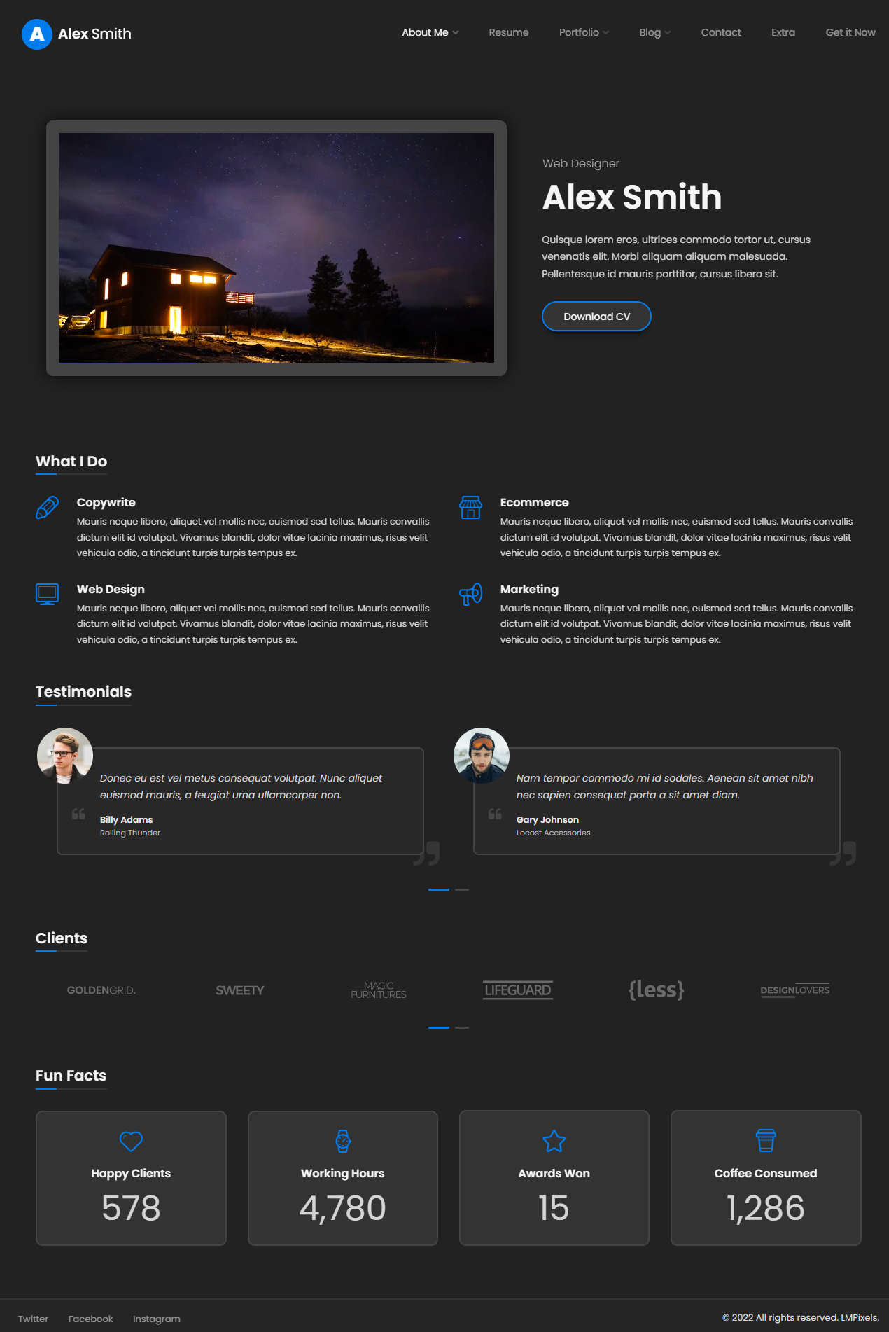 10 Best WordPress Resume Themes - Leven WordPress Resume Theme 1 