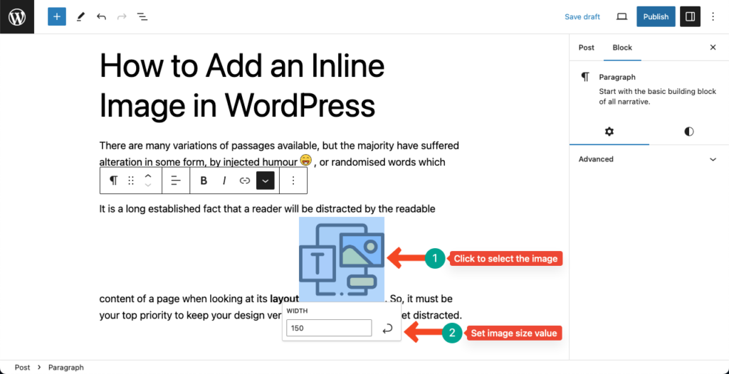 How to Add an Inline Image in WordPress