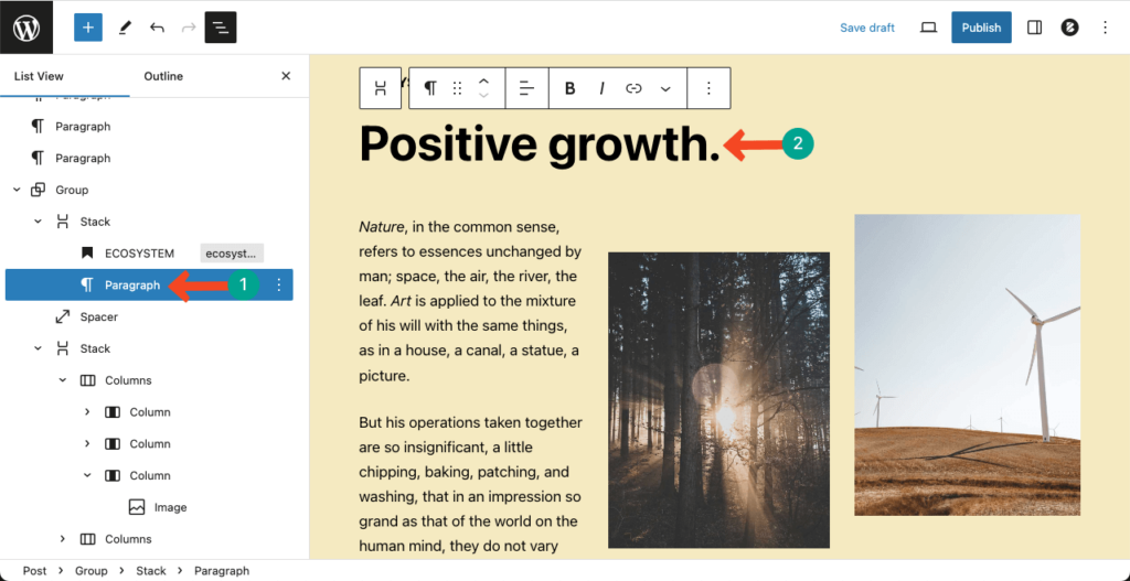 How to Use the List View in WordPress Block Editor