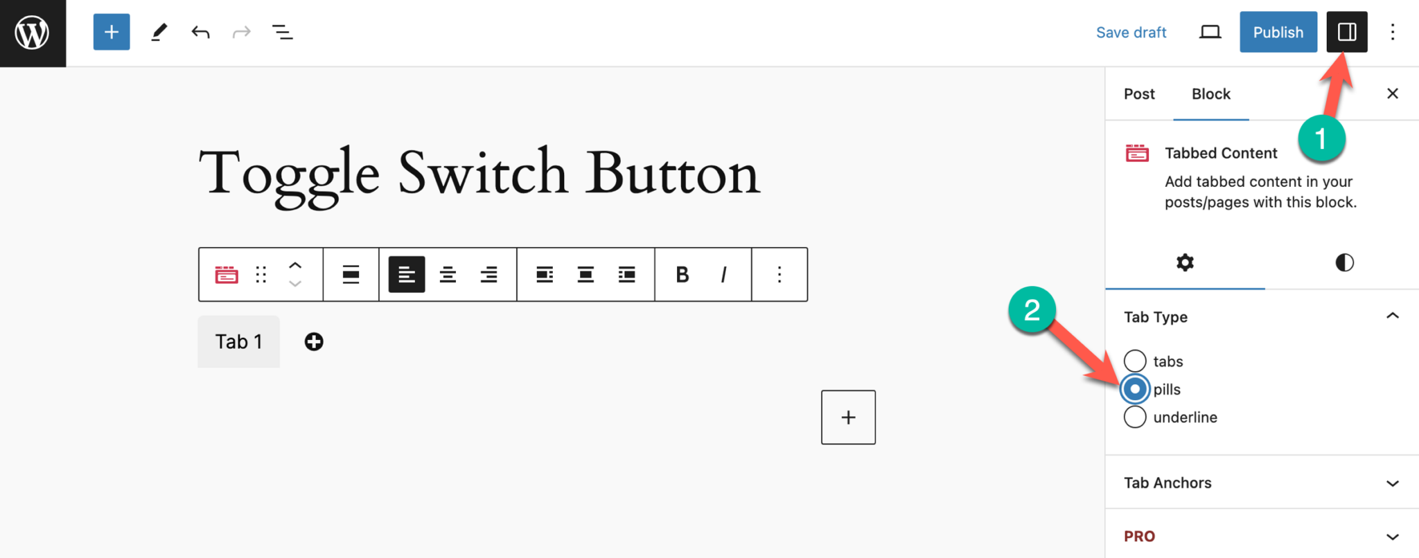 How to Add Toggle Switch Button in WordPress