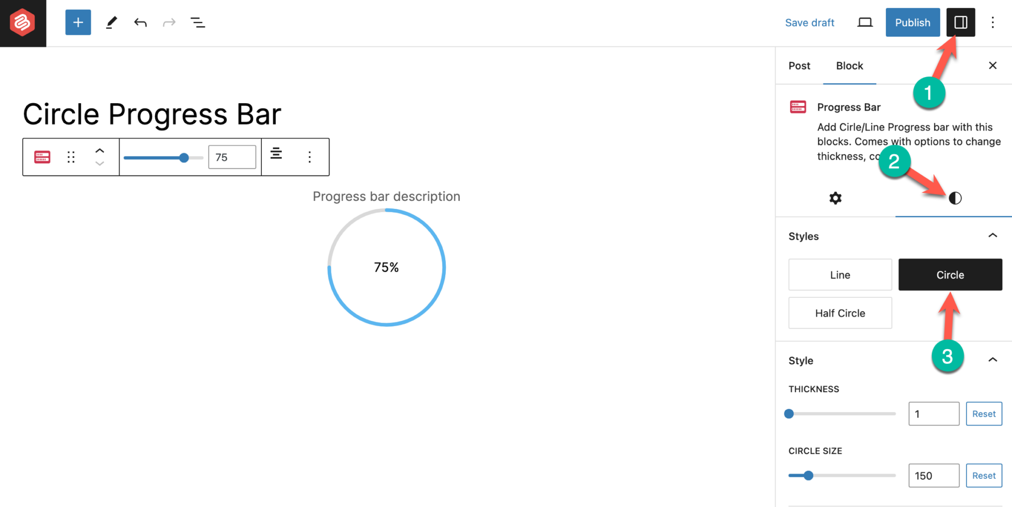How To Add Circle Progress Bars In WordPress