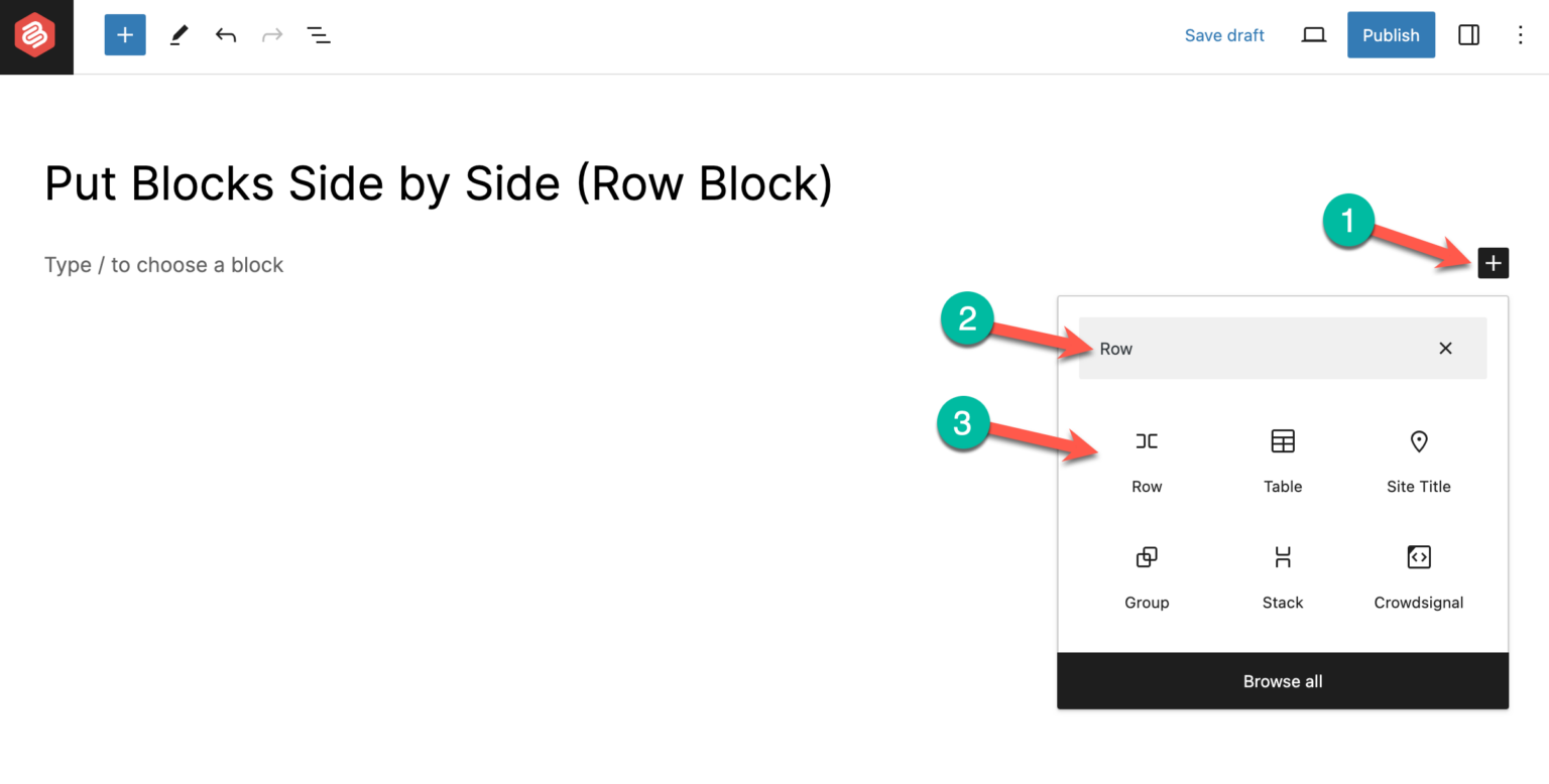 Row 1 Block How to Put Blocks Side by Side in WordPress (2 Easy Ways)