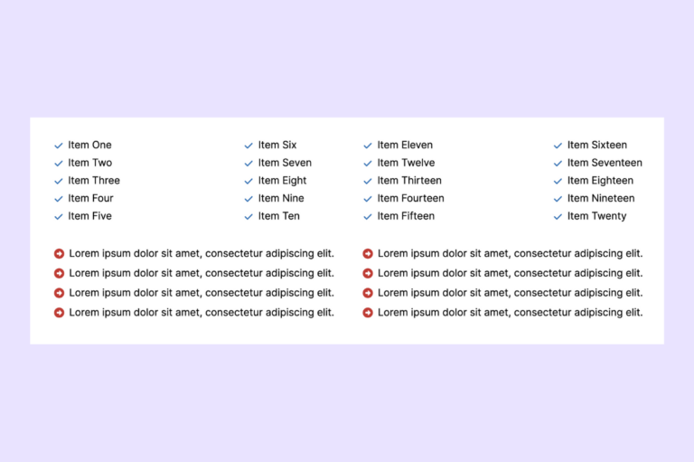 Styled List Block for WordPress - Ultimate Blocks
